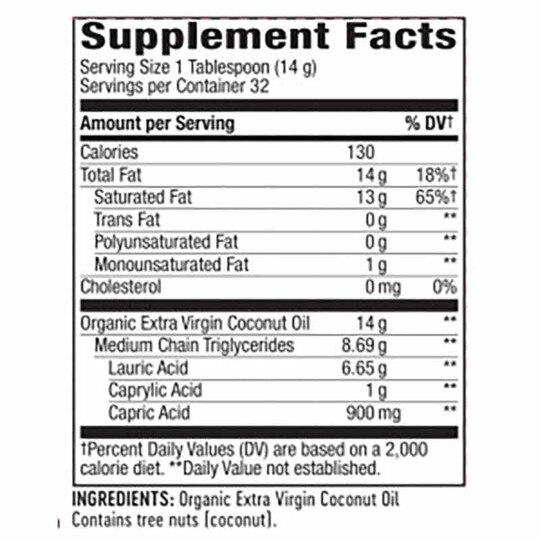 Coconut Oil Organic Extra Virgin, NWA